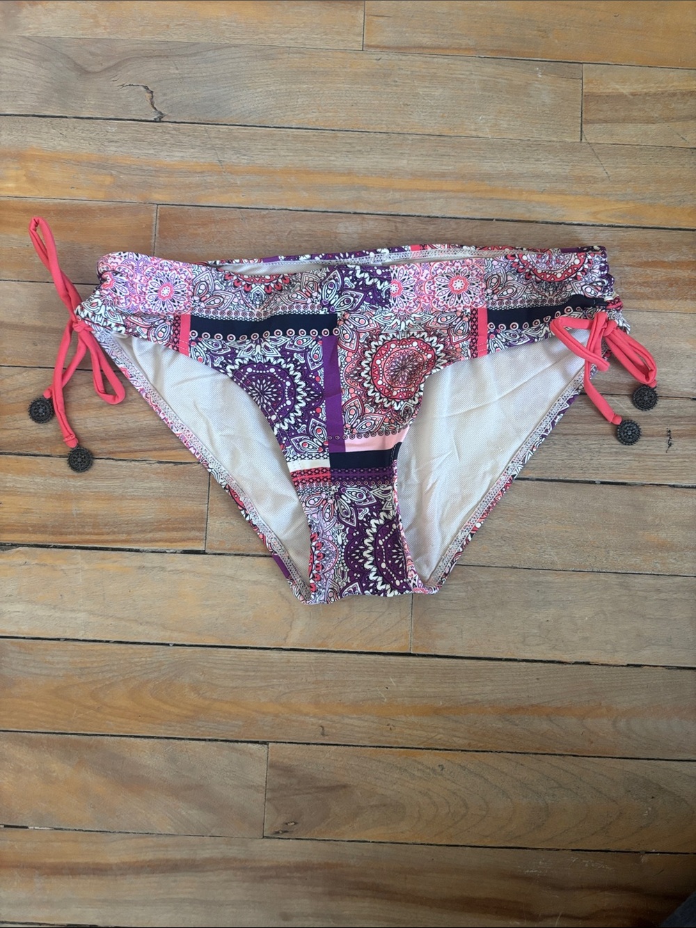 Trend Setter Diva Boutique Purple Pink Patterned Bikini Bottoms